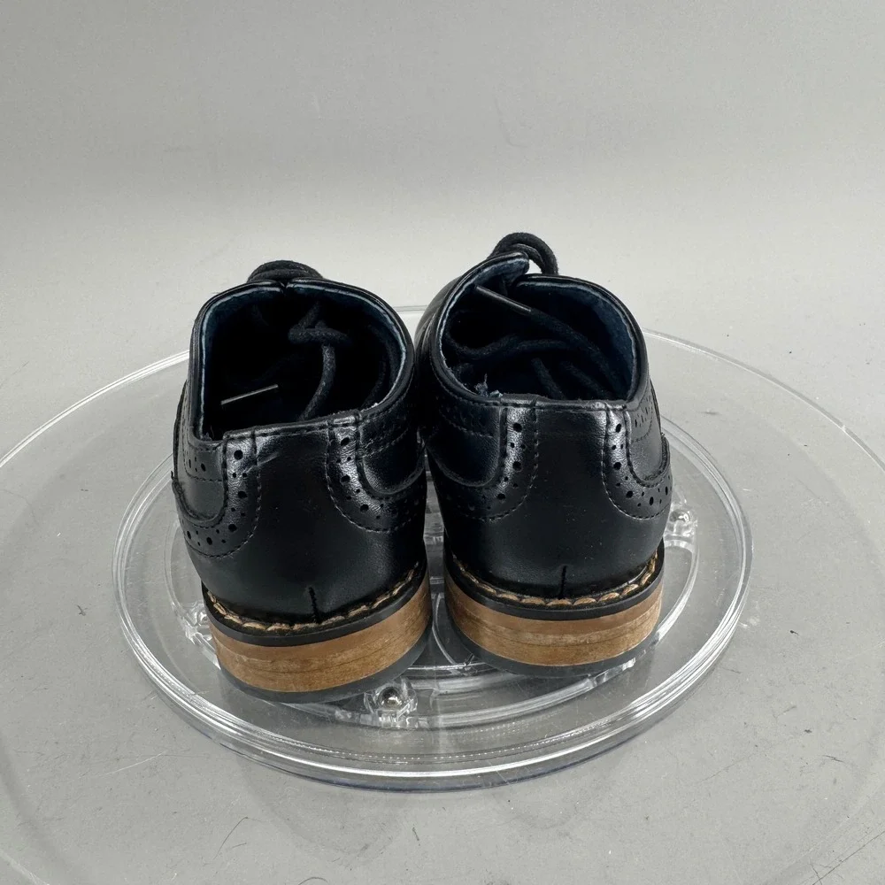 Bruno Marc Boys Prince_K2 Wingtip Brogue Oxford Dress Shoes Black Size 10